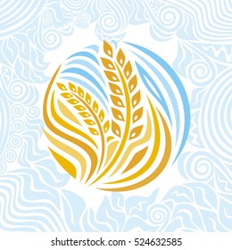 Beautiful wheat. Vector illustration.