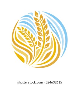 Beautiful wheat. Vector illustration.
