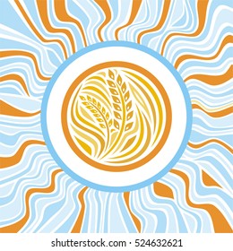 Beautiful wheat. Vector illustration.
