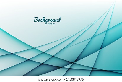 Beautiful white background Blue abstract curve vector and modern color gradation