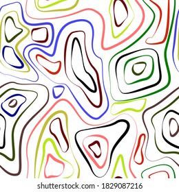 beautiful white background colorful curved lines pattern design vector illustration 