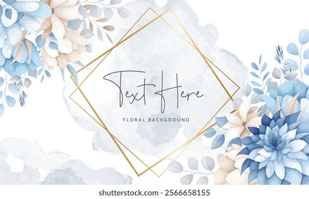 beautiful white blue and beige color floral background