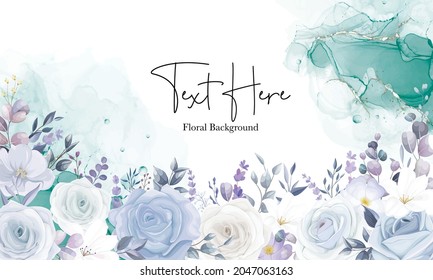 beautiful white Christmas floral background design