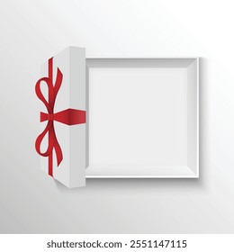 Beautiful white color gift box present on the white background