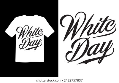 beautiful white day Japanese simple t shirt design  