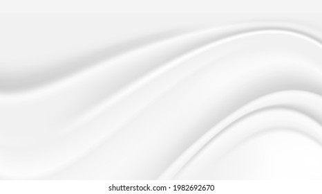 Beautiful white fabric waves, soft focus, used for backgrounds. White cloth background
