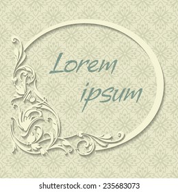 Beautiful white floral frame