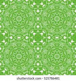 Beautiful white mandala. Mandala vector rainbow background. Ethnic round ornament. EPS 10.