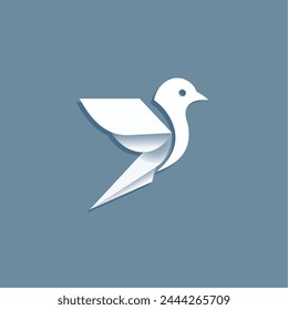 beautiful white paper dove origami