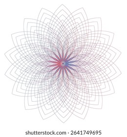 A beautiful  white and red blue flower design.