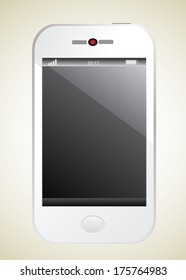 Beautiful white smartphone
