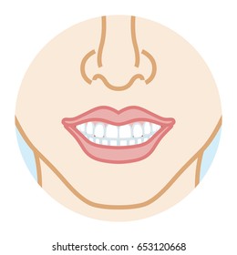 Beautiful white teeth and Good dentition
