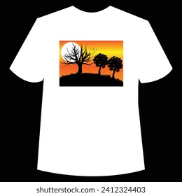 Beautiful white t-shirt design and illustrator
