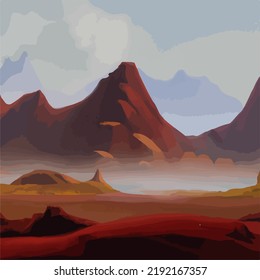 A beautiful wide landscape of a valley
