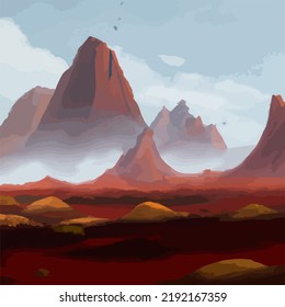 Un hermoso paisaje amplio de un valle