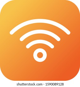 Beautiful Wifi Signal Glyph Vector Icon
