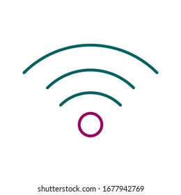 Beautiful Wifi Signal Line Vector Icon