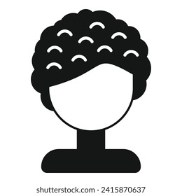 Beautiful wig icon simple vector. Face fashion. Coloration fake short hairs