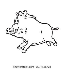 beautiful Wild Boar line art images,outline drawing,vector art and illustrations art 