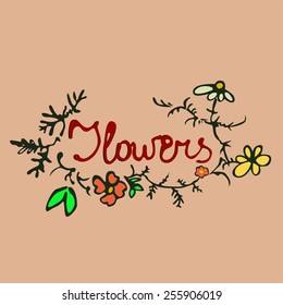 beautiful wild flowers braided in a wreath
