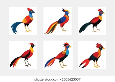 Una hermosa ilustración de Arte vectorial de aves del paraíso de Wilson