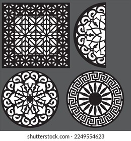 bellas ventanas y diseño de círculo.