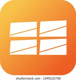 Beautiful Windows Glyph Vector Icon