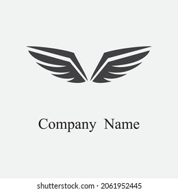 beautiful wing logo with precision, abstract design, meant for the company to soar quickly or quickly develop.