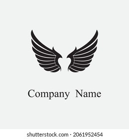 beautiful wing logo with precision, abstract design, meant for the company to soar quickly or quickly develop.