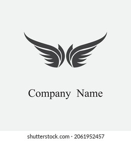 beautiful wing logo with precision, abstract design, meant for the company to soar quickly or quickly develop.