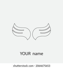 beautiful wing logo with precision, abstract design, meant for the company to soar quickly or quickly develop.
