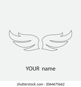 beautiful wing logo with precision, abstract design, meant for the company to soar quickly or quickly develop.