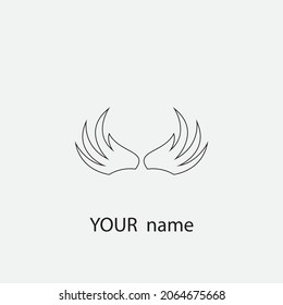 beautiful wing logo with precision, abstract design, meant for the company to soar quickly or quickly develop.