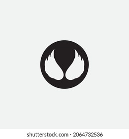 beautiful wing logo with precision, abstract design, meant for the company to soar quickly or quickly develop.