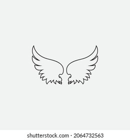 beautiful wing logo with precision, abstract design, meant for the company to soar quickly or quickly develop.