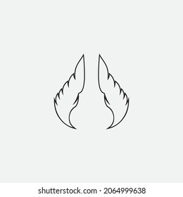hermoso logo de ala con precisión, diseño abstracto, para que la empresa se desarrolle rápida o rápidamente.