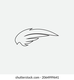 beautiful wing logo with precision, abstract design, meant for the company to soar quickly or quickly develop.