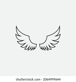 beautiful wing logo with precision, abstract design, meant for the company to soar quickly or quickly develop.