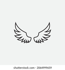 beautiful wing logo with precision, abstract design, meant for the company to soar quickly or quickly develop.