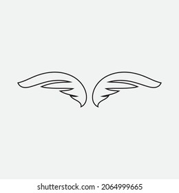 beautiful wing logo with precision, abstract design, meant for the company to soar quickly or quickly develop.