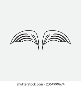 beautiful wing logo with precision, abstract design, meant for the company to soar quickly or quickly develop.