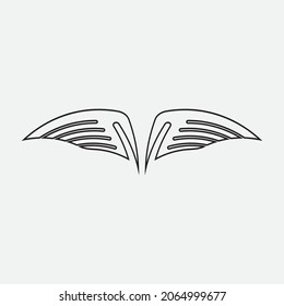 beautiful wing logo with precision, abstract design, meant for the company to soar quickly or quickly develop.