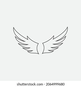 hermoso logo de ala con precisión, diseño abstracto, para que la empresa se desarrolle rápida o rápidamente.