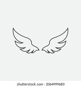 beautiful wing logo with precision, abstract design, meant for the company to soar quickly or quickly develop.