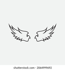 beautiful wing logo with precision, abstract design, meant for the company to soar quickly or quickly develop.