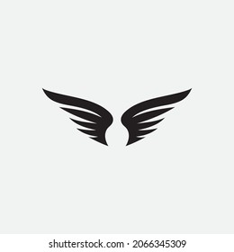 beautiful wing logo with precision, abstract design, meant for the company to soar quickly or quickly develop.