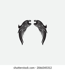 beautiful wing logo with precision, abstract design, meant for the company to soar quickly or quickly develop.