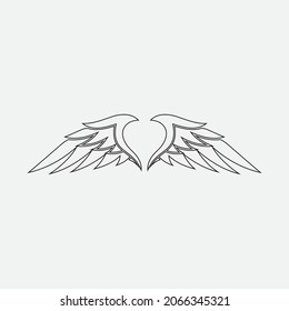 beautiful wing logo with precision, abstract design, meant for the company to soar quickly or quickly develop.