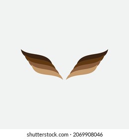 hermoso logo de ala con precisión, diseño abstracto, para que la empresa se desarrolle rápida o rápidamente.