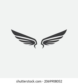 beautiful wing logo with precision, abstract design, meant for the company to soar quickly or quickly develop.